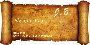 Jáger Bea névjegykártya